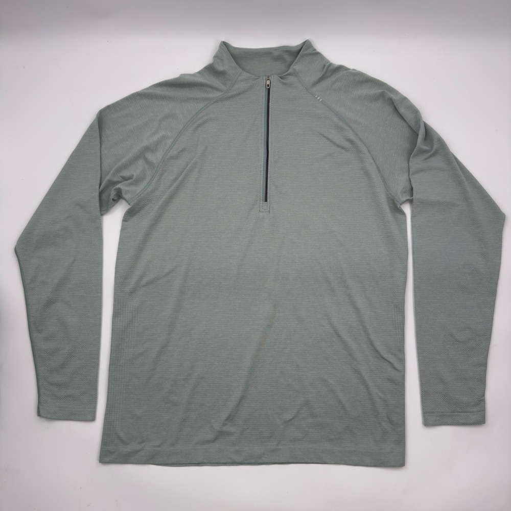 Lululemon Metal Vent Tech Midweight Half Zip Anchor Grey Sage Men's XL